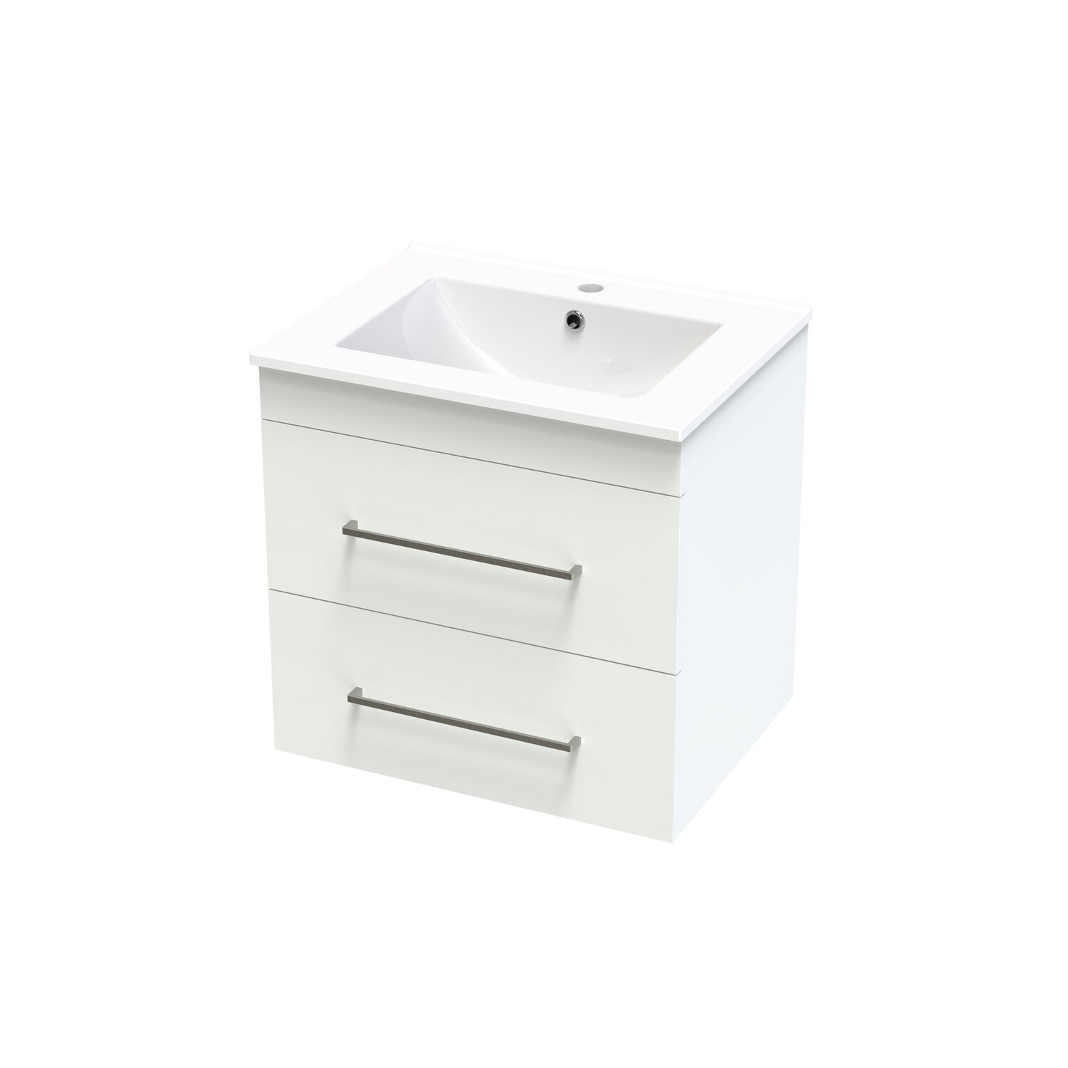 Cashmere Valley 600 Double Drawer Wall White Melamine