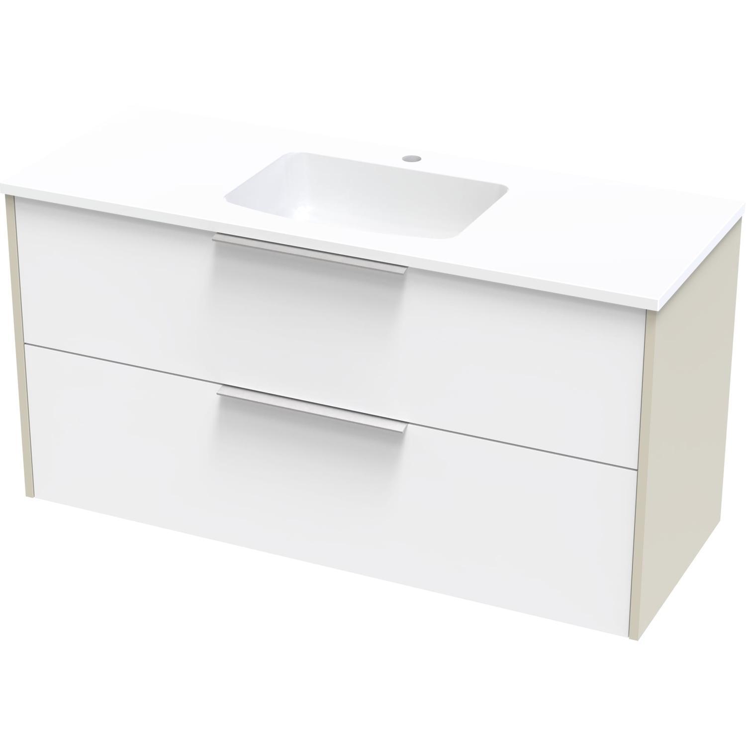 Nikau Grove 1200 Double Drawer Wall Ultra Gloss White/Colour