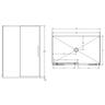 Alcove Frameless Sliding Corner Mould Acrylic Shower 1500 x 915 x 2040mm Chrome