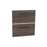 Floor Standing Vanity Cabinet Drawer Front Set 600mm Charred Walnut