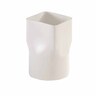 Rect. Downpipe Adaptor 65 x 50mm to 80mm White