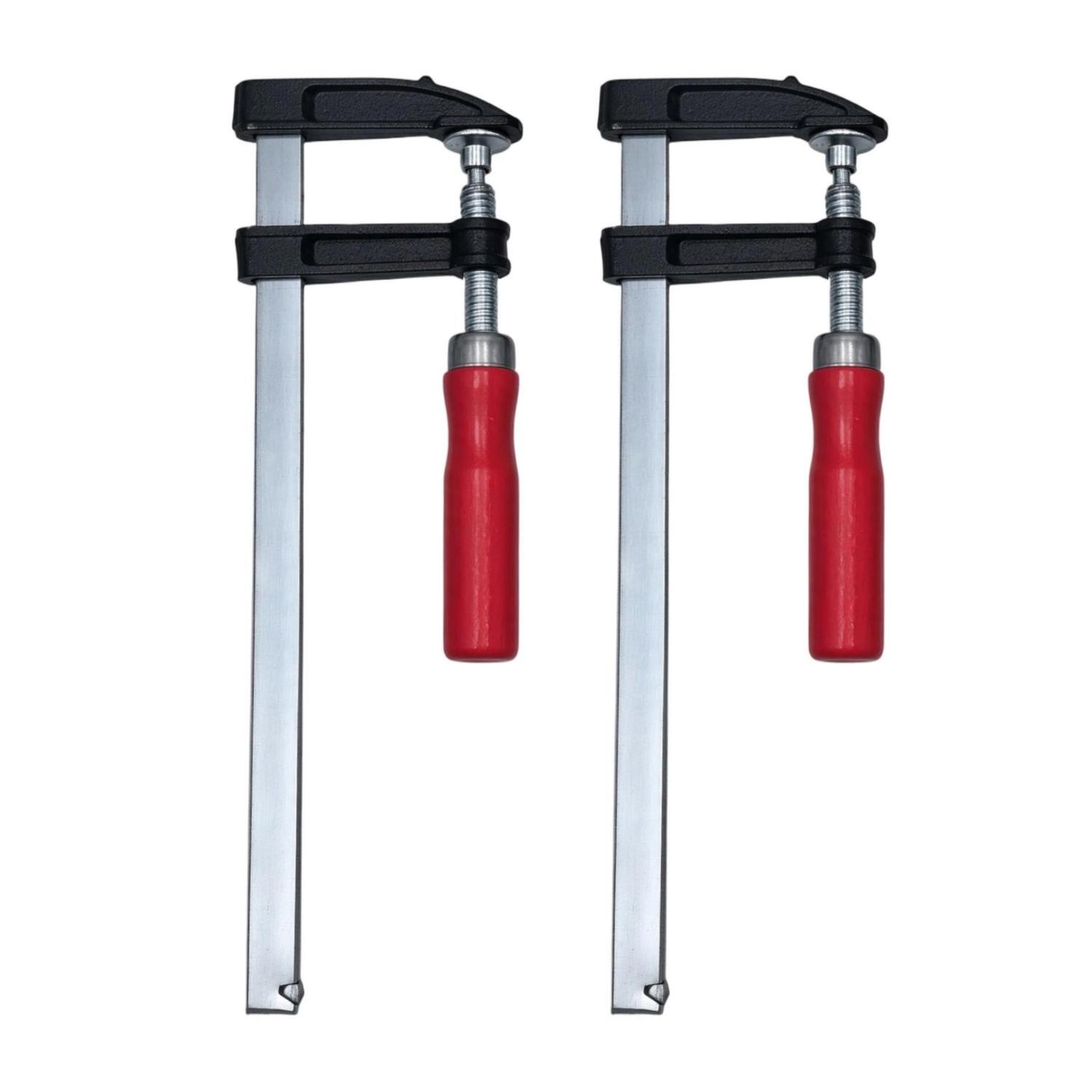F Clamp 200 x 50 mm 2 Pack 200 x 50 mm Red Handle