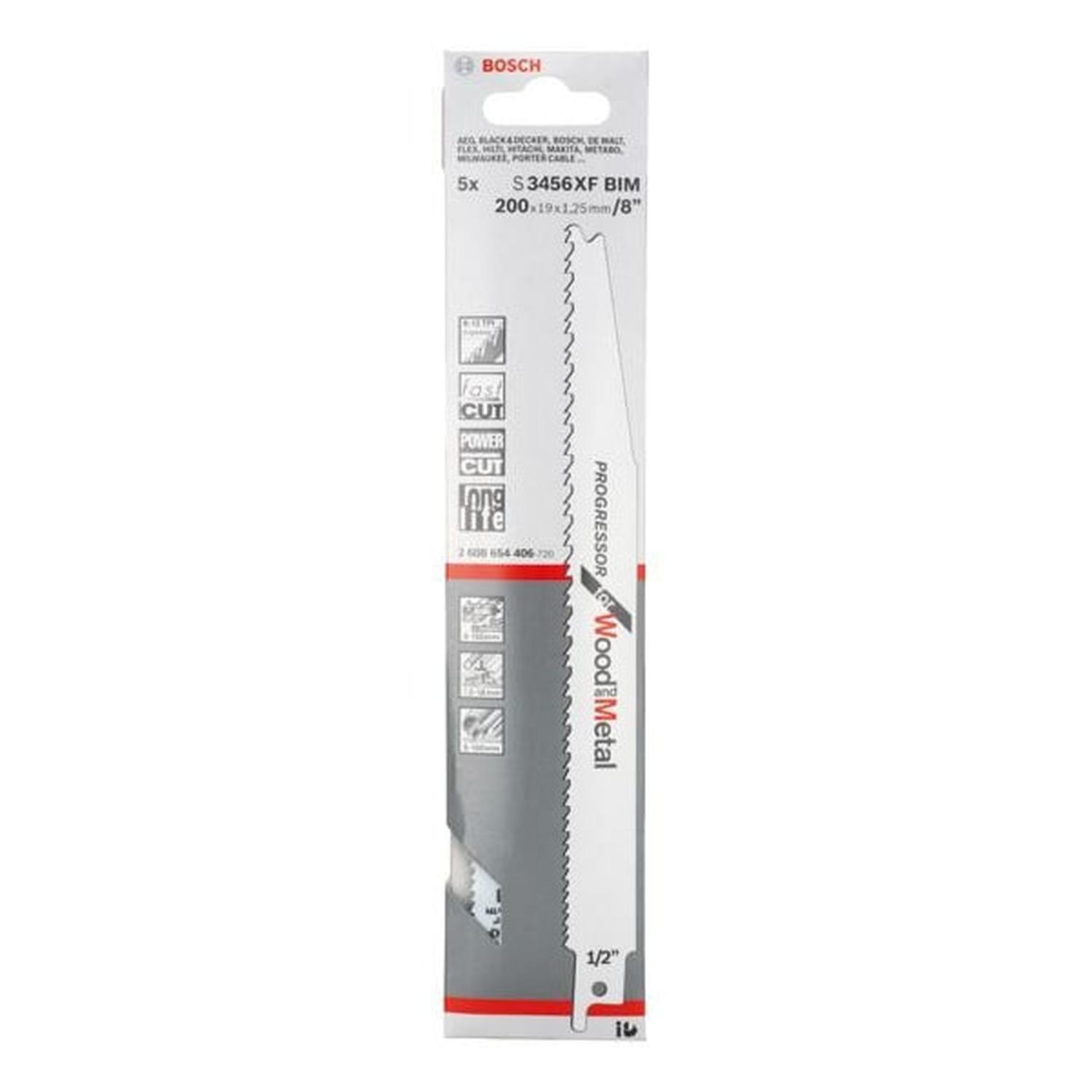 Recip Blade Heavy Wood+Metal 5PK 200mm