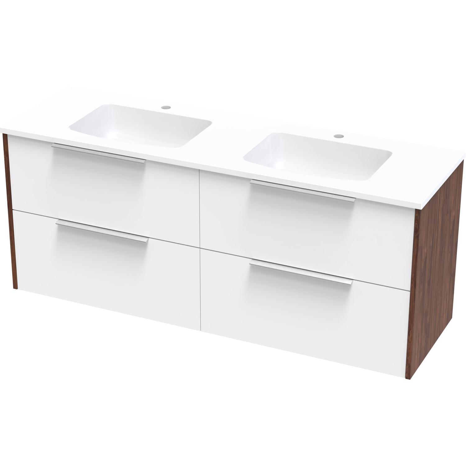 Nikau Grove 1500Db Double Drawer Wall Ultra Gloss White/Colour