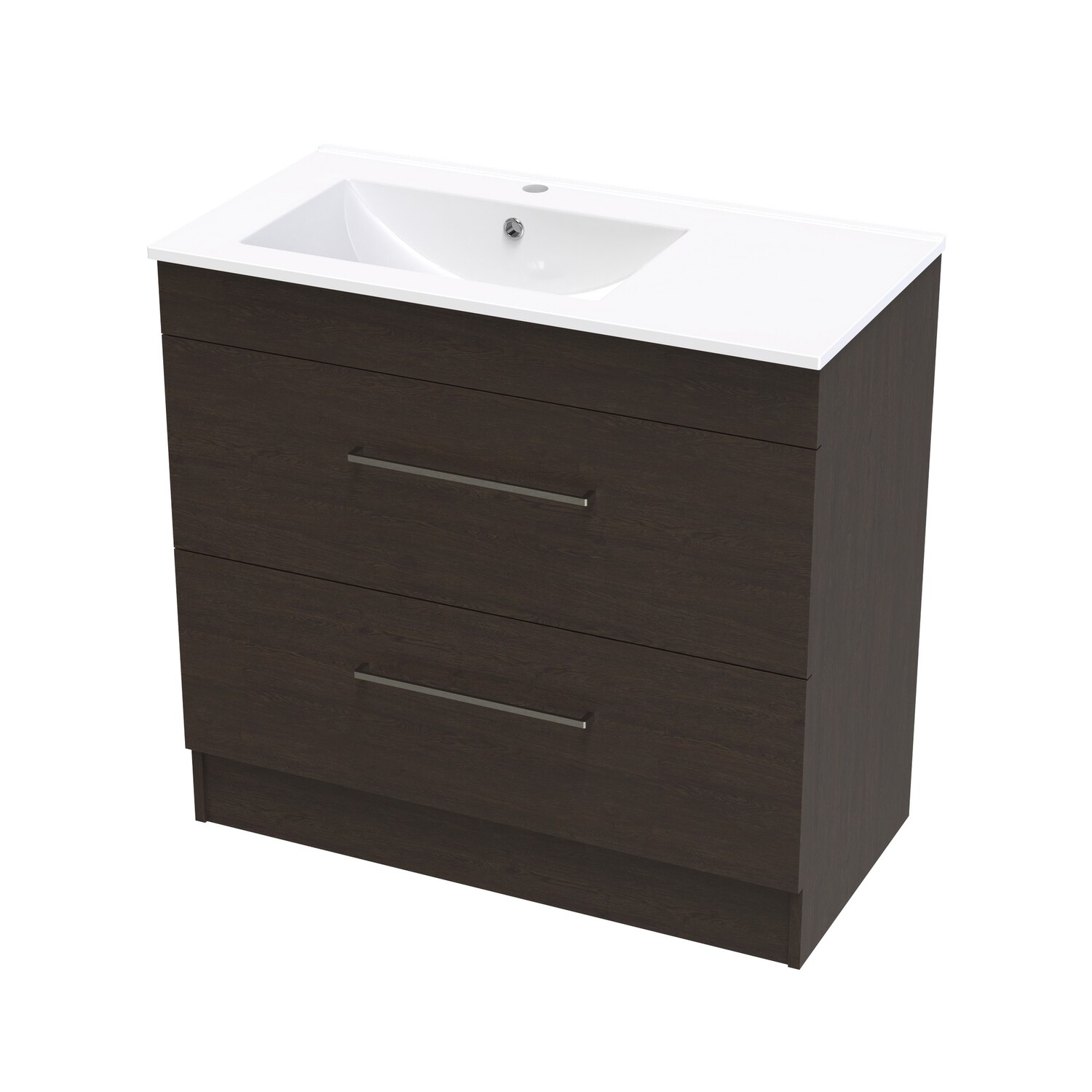 Cashmere Valley 900 Left Hand Bowl Double Drawer Floor Colour