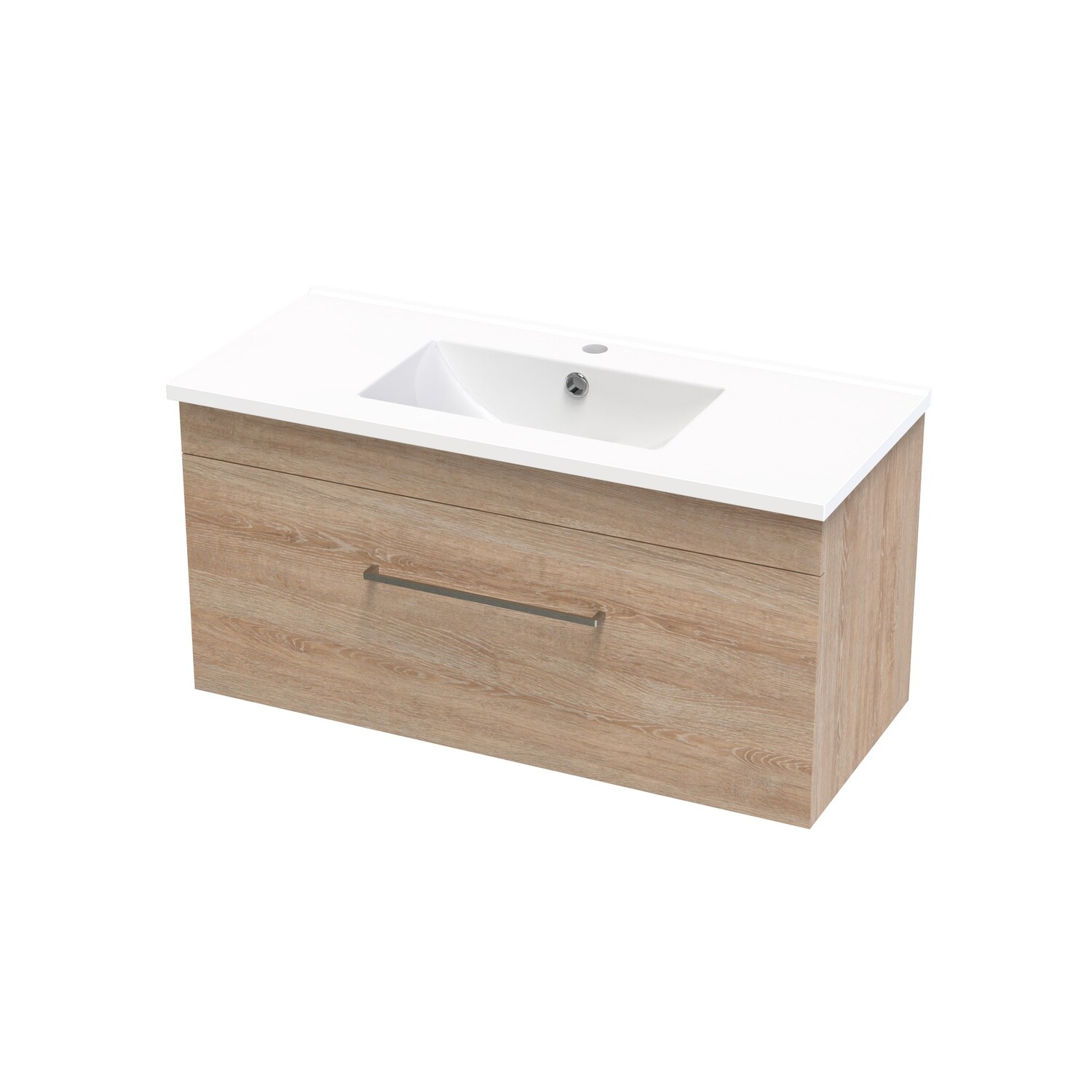 Cashmere Slim Single Drawer Wall Hung Vanity