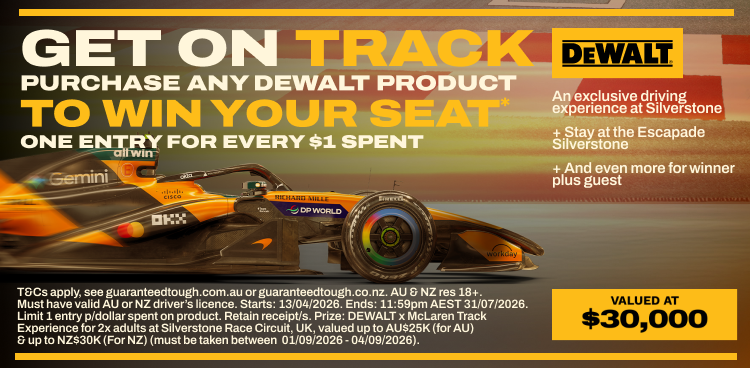 PURCHASE ANY DEWALT PRODUCT TO WIN YOUR SEAT* ONE ENTRY FOR EVERY $1 SPENT