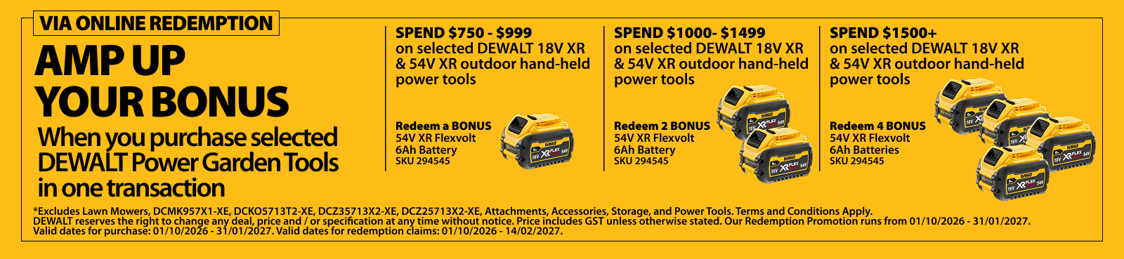 DeWALT spend and Redeem Ends Jan 31 2026