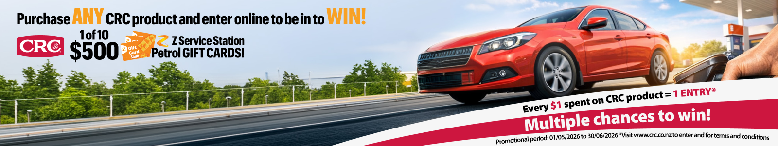 CRC Petrol Gift Card giveaway 2026