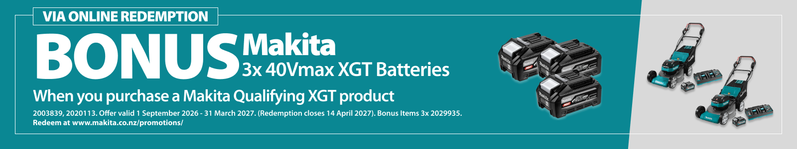 Makita Redemption Ends 31 March 2027