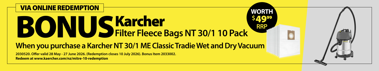 Online Redemption Karcher Ends June 27 2026