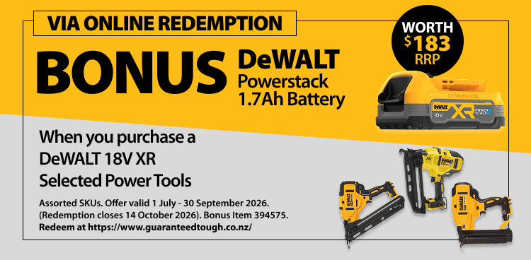 Online Redemption DeWALT Ends 30 September 2026