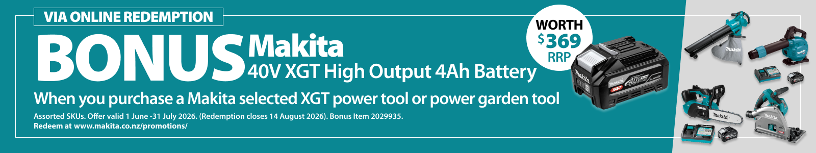 Makita Redemptions Ends 31 July 2026