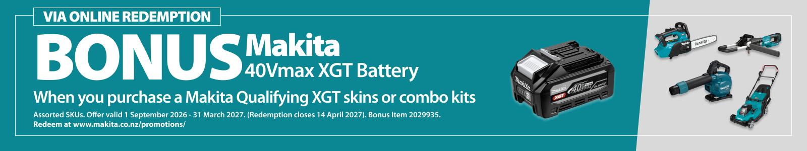 Makita Redemption Ends 31 March 2027