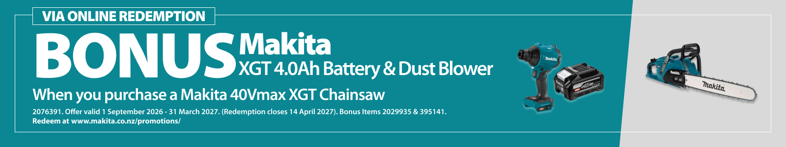 Makita Redemption Ends 31 March 2027