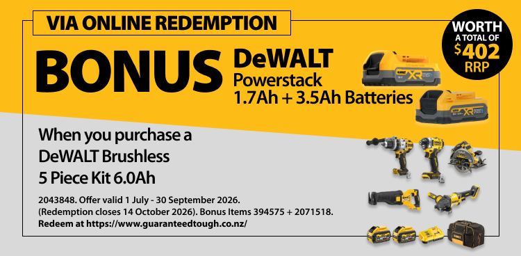Online Redemption DeWALT Ends 30 September 2026
