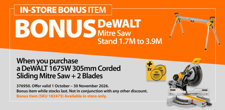 DeWALT instant Bonus Ends 30 November 2026