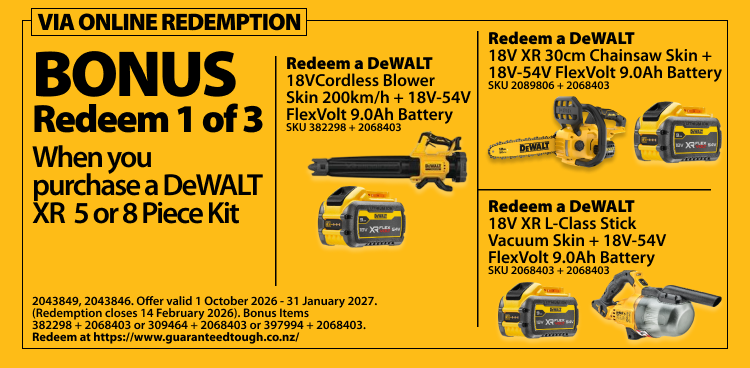 DeWALT Redemptions Ends 31 Jan 2027