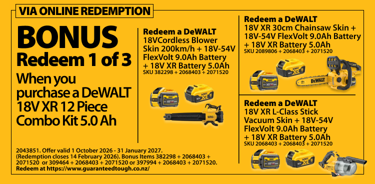 DeWALT Redemptions Ends 31 Jan 2027
