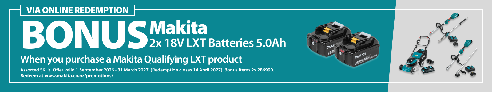 Makita Redemption Ends 31 March 2027