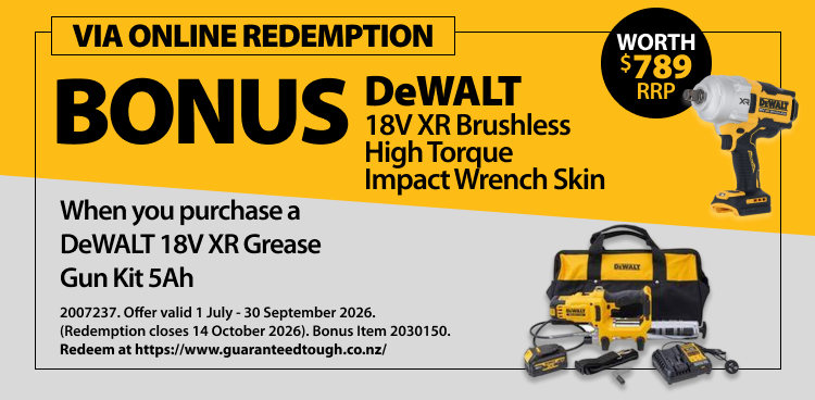 Online Redemption DeWALT Ends 30 September 2026