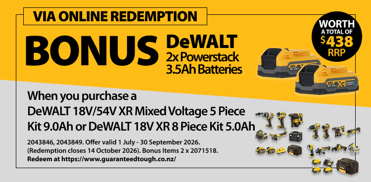 Online Redemption DeWALT Ends 30 September 2026