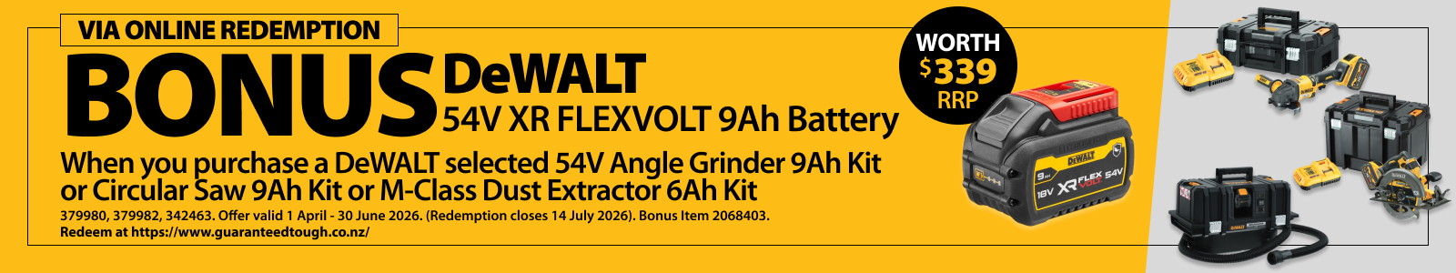 DeWALT Redemptions Ends 30 June 2026