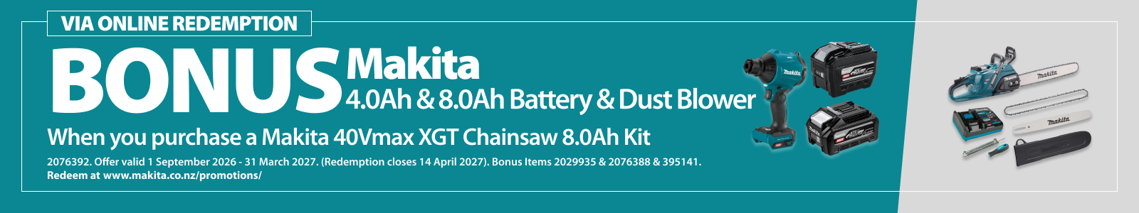 Makita Redemption Ends 31 March 2027