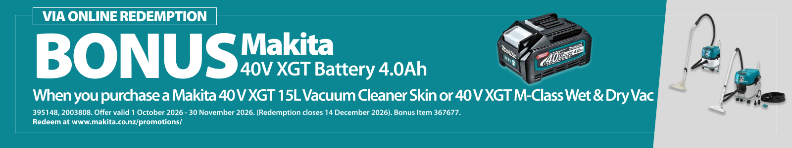 Makita Redemptions Ends 30 November 2026