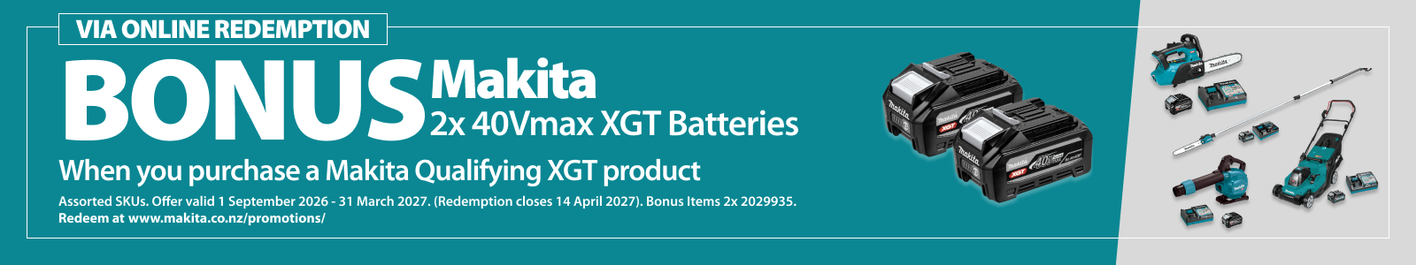 Makita Redemption Ends 31 March 2027