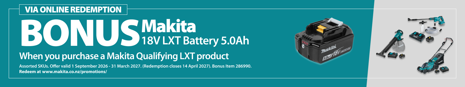 Makita Redemption Ends 31 March 2027