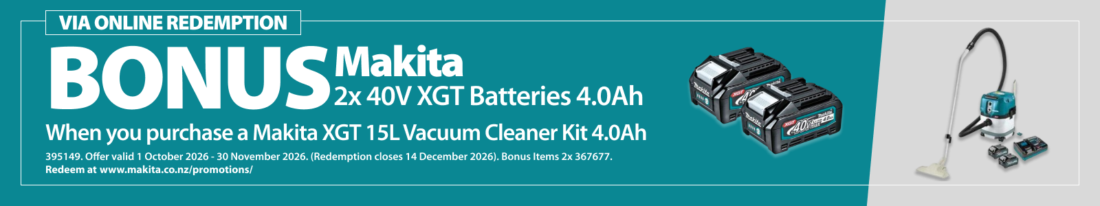 Makita Redemptions Ends 30 November 2026