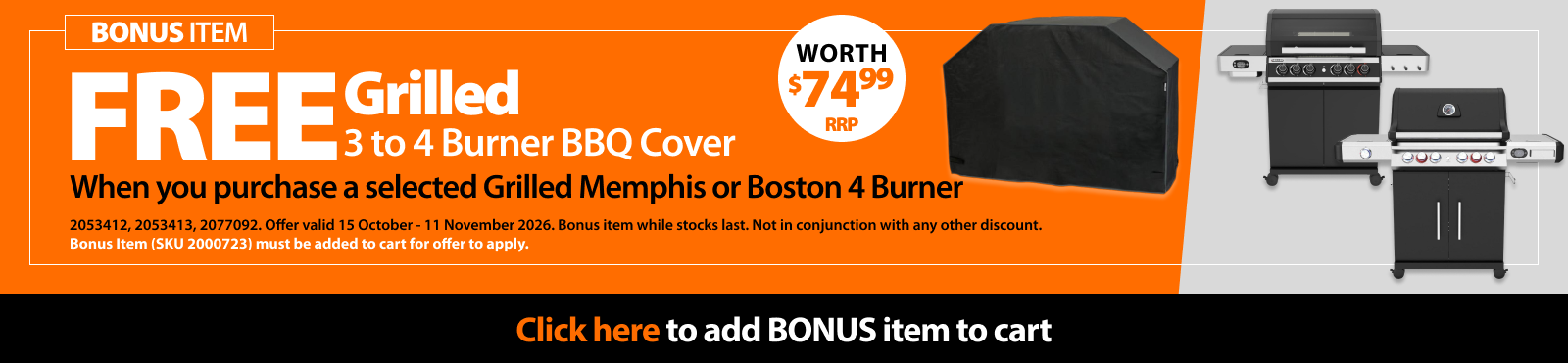 Grilled Bonus Add to Cart CT0527
