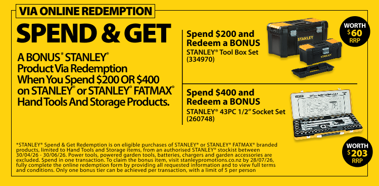 Spend and Get Stanley and Stanley Fatmax Ends 30th June 2026