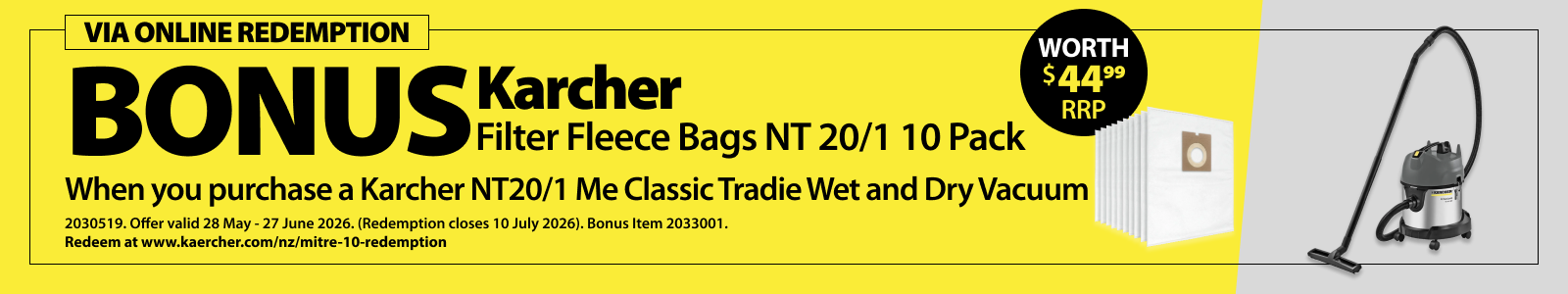 Online Redemption Karcher Ends June 27 2026
