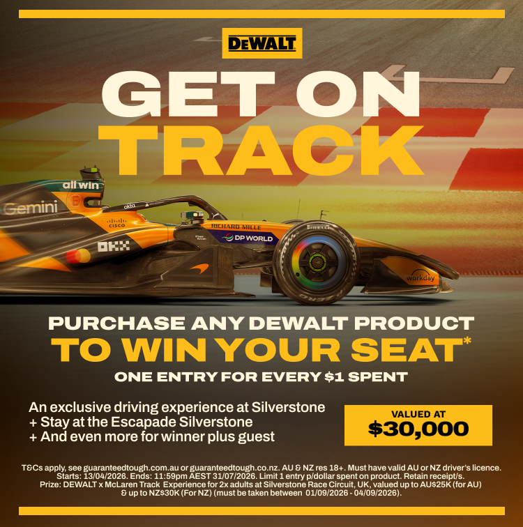 PURCHASE ANY DEWALT PRODUCT TO WIN YOUR SEAT* ONE ENTRY FOR EVERY $1 SPENT