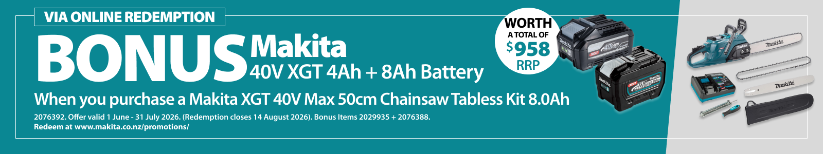 Online Redemption Makita Ends 31 July 2026