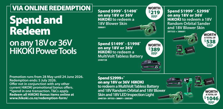 HiKOKI Spend and Redeem Ends 24 June 2026